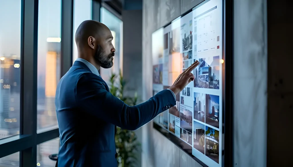 Real estate agent using advanced tools for home search in Henderson, NV